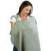 Muslin Nursing Cover for Baby Breastfeeding Soft & Breathable Cotton Breastfeeding Cover for Mom with Rigid Hoop for Mother Nursing Apron by Comfy Cubs (Sage)