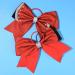 Glitter Red Cheer Bows - Set of 8 Large Shiny Rhinestone Black Hair Bows for Girls - Ideal for Cheerleaders, Softball, and Sports - Handmade Ponytail Holders - Buy Online on GoSupps.com