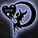 Personalized LED Moon Night Light - Elfe Fee Heart Star Decorative Leave Light for Children's Room | 13 Colors Available - Buy Online on GoSupps.com