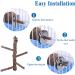 Mogoko Natural Wood Bird Perch Stand - Hanging Multi Branch Perch for Parrots, Parakeets, Cockatiels, Conures, Macaws, Love Birds, Finches - Style 1 - Buy Online on GoSupps.com