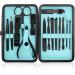 Utopia Care 15 Pieces Manicure Set - Stainless Steel Manicure Nail Clippers Pedicure Kit - Professional Grooming Kits, Nail Care Tools with Luxurious Travel Case (Black)