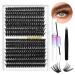 Lankiz 60D+80D Eyelash Extensions Set | 312pcs C Curl 9-16mm DIY Kit with Adhesive & Applicator | International Shipping Available - Buy Online on GoSupps.com