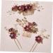 Angoily 3 Sets Hairpin Hair Clips for Braids Hair Accessories for Women Braids Red Hair Accessories for Women Floral Hair Comb Hair Pin Wedding Headpieces Zinc Alloy Pearl Mosaic Miss - Buy Online on GoSupps.com