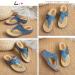 EEUK Orthotic Sandals for Women | Arch Support Wedge Flip Flops | Comfortable T-Strap Beach Sandals in Blue (Size 39 EU) - Buy Online on GoSupps.com