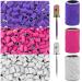 300 pieces of grinding sleeve nail miller coarse fine grain grinding tapes 100#180#240#grain grinding cap nail cutter with 2.35 mm mandrel bits grinding cap set with box for manicure colored-100/180/240
