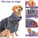 Microfiber Dogs Bathrobe | Absorbent Dog Towel Coat with Velcro | Perfect for Large & Small Dogs - Buy Online on GoSupps.com