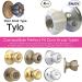Non-Slip Door Knob Cover Grips for Arthritis & Senior Living - 4 Pack (White Tylo) - Buy Online on GoSupps.com