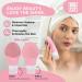 Silicone Travel Bottles Set with Face Scrubber - Leakproof, TSA Approved, BPA Free - Light Pink - Buy Online on GoSupps.com