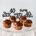 40 Pieces Black Glitter 40th Birthday Cupcake Toppers | Party Decoration for Boys & Girls - Perfect for Teen Birthdays! - Buy Online on GoSupps.com