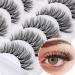 Buy KSYOO 10 Pairs D Curl Cat Eye Lashes - 3D Fluffy Wispy Faux Mink - Semi-Dramatic Russian Strip Lashes - International Shipping Available - Buy Online on GoSupps.com