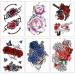 Qpout 15 Sheets Flower Temporary Tattoos for Women - Rose Skull Butterfly Designs | Arm & Shoulder Decor Stickers for Adults & Kids - Buy Online on GoSupps.com