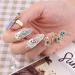 Stylish Crystal Nail Ring - Aluminum Alloy Nail Accessories for Parties | Shop Now! - Buy Online on GoSupps.com