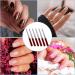 Stainless Steel Nail File Set - 6 Pcs Diamond Nail Files for Natural Nails with Sharp Pointed Tip and Non Slip Handle - Women's Sapphire Grit Fingernail Filers - Buy Online on GoSupps.com