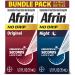Afrin No Drip Original + Night Nasal Mist Bundle Pack Non-Drowsy Fast-Acting Decongestant for Nasal Congestion and Sinus Pressure Relief Adults and Children 6 and Older .5 fl oz (Pack of 2)