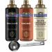 Ghirardelli Chocolate Sauce, White Chocolate Flavored Sauce, Caramel Sauce 16 oz Squeeze Bottles (Pack of 3) with Ghirardelli Stamped Barista Spoon