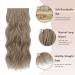 Feshfen Clip-In Hair Extensions | 4PC Synthetic Corrugated Ash Brown & Light Blonde Wavy 50cm | Women's Hair Enhancements - Buy Online on GoSupps.com