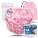 Kidverse swimming diaper baby 0-3 years - skin -friendly swimming diapers reusable & sucking strong - baby swimming diaper including carrying bag & laundry net - size -adjustable swimming diapers baby rose hearts
