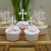 Rsstarxi 24 Pack Baptism Cupcake Toppers First Communion Cupcake Toppers Glitter Cross God Bless Cupcake Picks for Baby Shower Christian Baptism Party Cake Decorations Silver - Buy Online on GoSupps.com