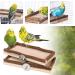 Buy Corner Seating Boards for Birds - 2-Set 10x20cm with Natural Wood Border | Ideal Cage Accessories for Budgies Canaries & Nymphensittich | Fastening Material Included - Buy Online on GoSupps.com