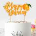 Seyal Orange Happy Birthday Cake Topper