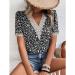 Naroote Womens Blouse Easy Matching Womens T Shirt Casual Lace Stitching Casual V-Neck for Beach XX-Large Black - Buy Online on GoSupps.com