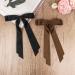 2 Pack Hair Bows for Women Black Bow Hair Clips French Barrette with Long Silky Satin Hair Ribbons for Women Girls(Black Brown) - Buy Online on GoSupps.com