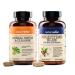 NatureWise 1 Total Colon Care Herbal Cleanse - Non-GMO - 60 Capsules 60-Day Supply + 1 NighttimeSlim- Cayenne Green Coffee Bean GABA - 60 Capsules 30-Day Supply