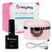 HayHay 3W UV Light for Nails, Anticlockwise 180-Degree Rotation with Single and Three Finger Capability, UV Nail Lamp Timing is 30/60s, Portable Manicure Gel lamp, Includes Mini Gel Polish Pink
