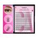 Calailis eyelashes individually 120 PCs DIY Individual eyelashes for the self-application of lash exttesnion at home 10-16mm d curl cluster individual lashes (A12 mix)