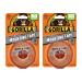 Gorilla Tough & Clear Double Sided Mounting Tape Weatherproof 1 x 60 Clear (Pack of 2) 2 Pack