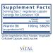 Vital Nutrients Vitamin B6 - 100 Vegetarian Capsules - 100mg - Nerve & Musculoskeletal Support - Buy Online on GoSupps.com