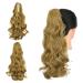 Gairyan ponytail extensions 45cm claw on ponytail hair part clip clip in extensions braid curly wavy wavy braid braid synthetic hair art hair hair extension for women (dark blonde) 45 cm dark blonde
