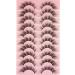 KOUSEI Fox Eye Lashes Angel Look Wispy Natural Strip Eyelashes Bratz Style Cat Eye Lashes 3d Faux Mink Fluffy Fake Lashes(Flying) 1 Count (Pack of 1) Black-Flying