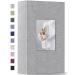 Photo Album 4x6-300 Photos Linen Cover Photo Books with 300 Horizontal Pockets,Slip-in Picture Albums for Family Wedding Anniversary Baby Vacation Pictures 300Pockets Gray