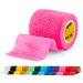 SPORTTAPE Self-Adhesive Football Sock Tape | 5cm x 4.5m - Pink | Cohesive Bandage Sock Wrap Shin Pad Tape | Goalkeeper Wrist Tape & Football Ankle Tape | Pet & Vet Wrap for Dogs Horse - Single Roll Pink 5x450 cm (Pack of 1)