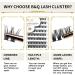 72 D Curl Individual Cluster Lashes - Soft Fluffy DIY Lash Extensions - B&Q Natural Eyelash Clusters - UK-FD-B46-D-8-16MIX - Buy Online on GoSupps.com