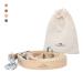 Freudier dog leash made of leather (LWG gold certified) 2m 3-fold adjustable guide leash lovingly produced in Holland high quality and stylish amstelpark collection (sand 20mm wide) 20mm wide sand