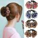 Claws Hair Rhinestone Bun Holders - Crystal Hairpin Half-balloon Expanding Hair Ponytail Holder Clips for Woman and Girls Hair Accessories (Multicolor Rhinestones)