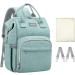 Viedouce Waterproof Baby Changing Diaper Bag - Large Capacity Multi-Functional Backpack with Diaper Support & Stroller Straps - Ideal for Travel in Cyan - Buy Online on GoSupps.com