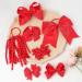 32PCS Red Bows for Girls - Oaoleer Grosgrain Ribbon Hair Accessories Set | Cheer Bows, Clips, Headbands, Barrettes for Little Girls - Buy Online on GoSupps.com
