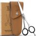 TOLERA hairdressing scissors including case | hair scissors - sharp & precise - unisex hair cutting scissors (silver)