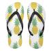 Mnsruu tropical Summer pineapple flop flop flops flip sandals home slippers hotel spa bedroom travel xs for men women x-Small multicolored