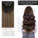 Shop Vivien Balayage Clip-In Real Hair Extensions | Darkest Brown to Ash Blonde | 18 Inch 120g Remy Hair | 7 Pieces - Buy Online on GoSupps.com