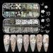 3D Nail Art Charms Butterfly Bowknot Flower Rhinestones Nail Charms Luxury Nail Pearls Crystal Nail Art Gems DIY Nail Decorations Multi Shape Nail Jewelry Nail Art Accessories for Party Wedding