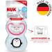 Nuk Space Schnuller 6-18 Months | BPA-Free Silicone Pacifier with Extra Ventilation | Cat & Penguin Design | 2-Pack Pink - Buy Online on GoSupps.com
