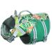 Vivaglory sports style life jacket for dogs with an excellent buoyancy adjustable & durable life jacket with a safe fastening system for small dogs green S: 48-58 cm (chest circumference) green