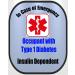 Type 1 Diabetic Medical Alert Belt Cover & Window Decal Set - Royal Blue | Essential Safety Gear for Diabetes Management - Buy Online on GoSupps.com
