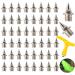 Wudqiji Spike-N gel 50 pieces 7mm 5mm replacement dorns athletics spike nails replacement spikes sports shoes spike track spikes cross-country skiing spikes replacement spikes with spike key for track shoes