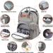 Cherrysea Diaper Bag Backpack with Changing Station - Multifunctional Baby Mom Bag for Boys and Girls | Grey Diaper Backpack with Bassinet and Stroller Straps - Buy Online on GoSupps.com