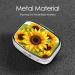 Sunflower Printing Small Pill Case - Cute 2 Compartment Travel Pill Organizer for Pocket & Purse - Perfect Gift - Buy Online on GoSupps.com